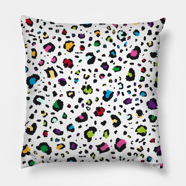 Retro Cheeta print in neon colors. Pillow by XOXO VENUS