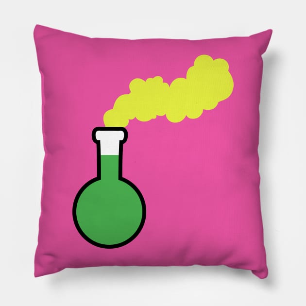 Vivid Neon Laboratory Flask Pillow by XOOXOO