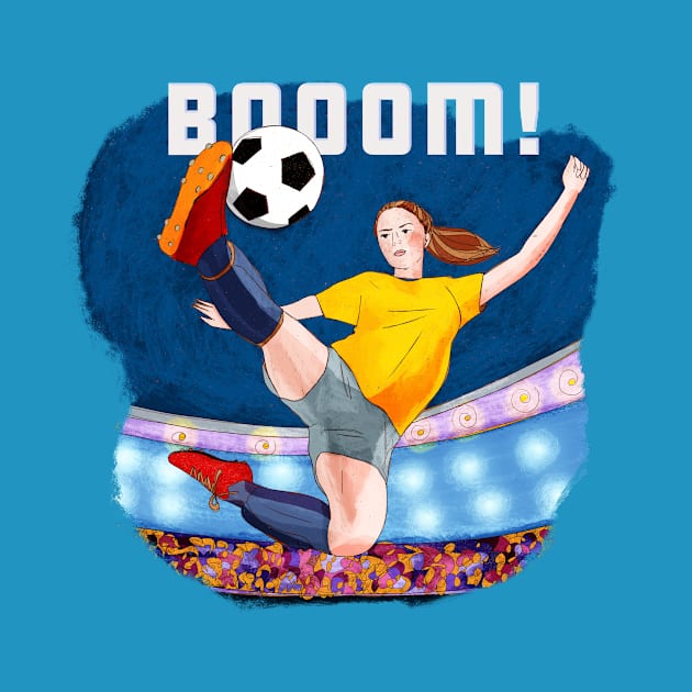 Booom! Soccer girl by SW10 - Soccer Art