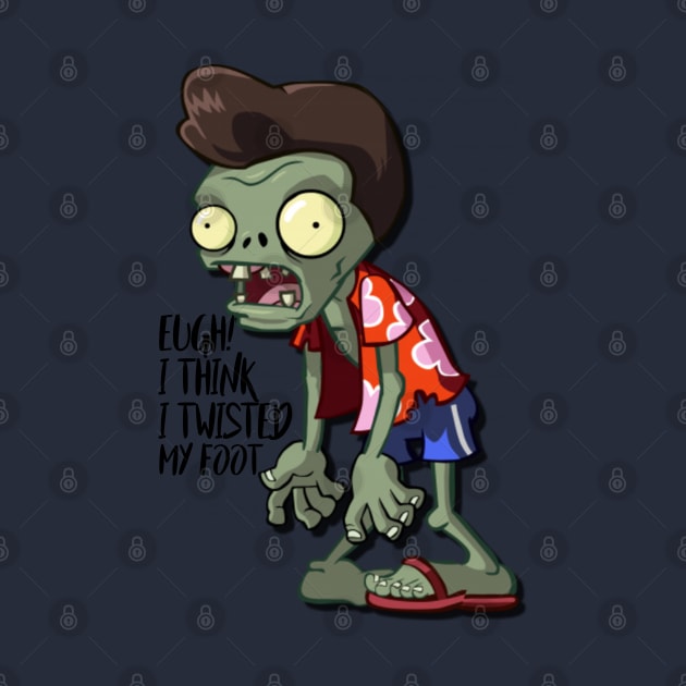 Funny zombie thinks he twisted his foot by Alegra Stoic