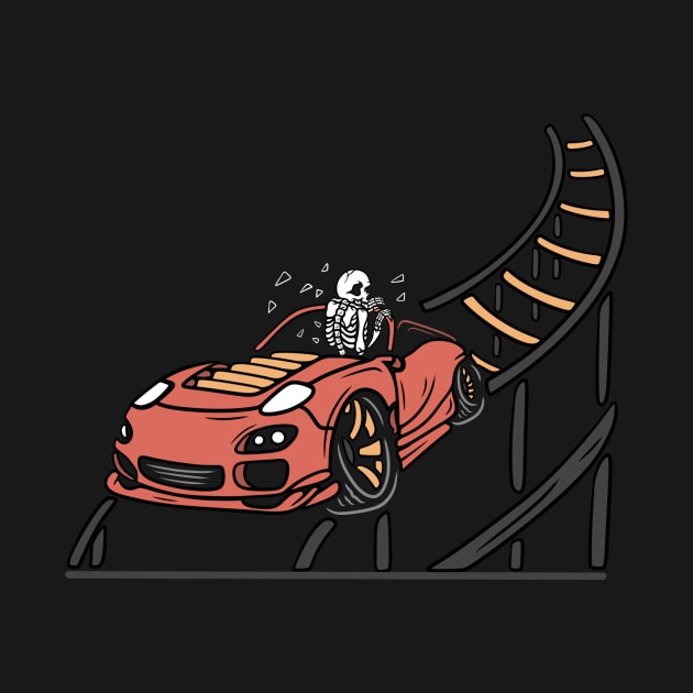 Theme Park, Car on the Road, Car and Skull by gggraphicdesignnn
