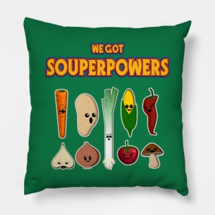 Soup superhero cute Vegan Pillow