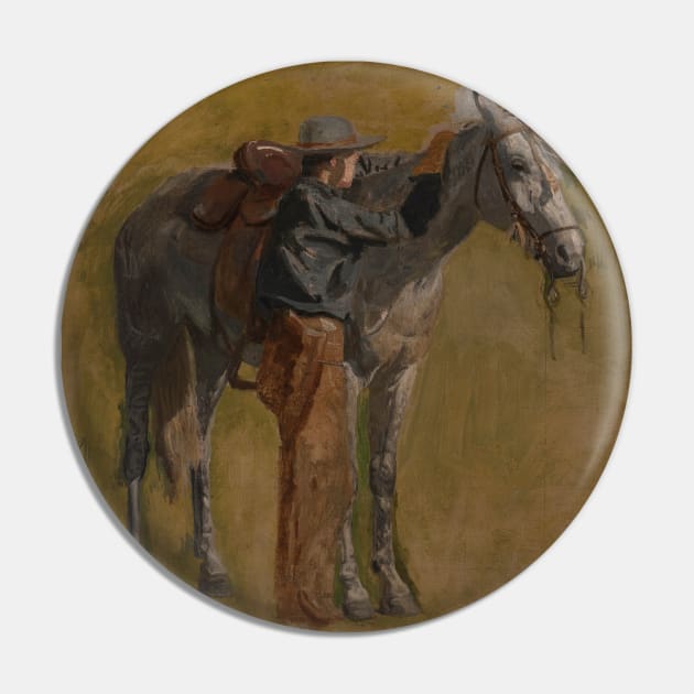 Cowboy - Study for Cowboys in the Badlands by Thomas Eakins Pin by Classic Art Stall