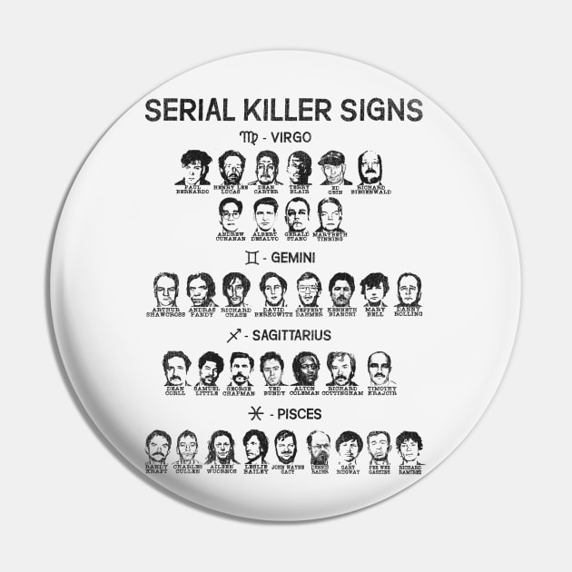 Serial Killer Astrological Signs Pin by darklordpug