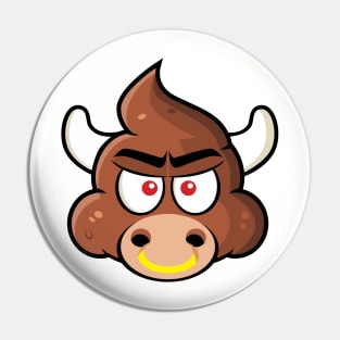 Jim8ball - Bull Sh!t Emoji T-Shirt Pin