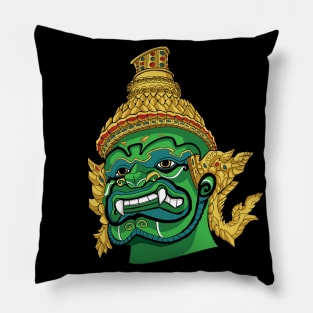 Thai Demon Green Pillow