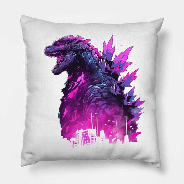 godzilla Pillow by piratesnow