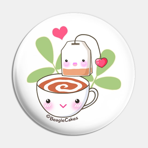 Teacup & Teabag Friends Pin by magsterarts