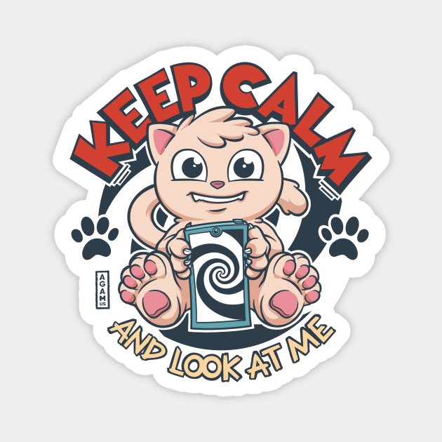 Keep Calm and Look At Cat Magnet by AGAMUS