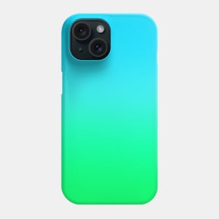 Aqua Blue to Lime Green Gradient Phone Case