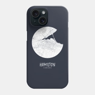 Hamilton, Canada City Map - Full Moon Phone Case