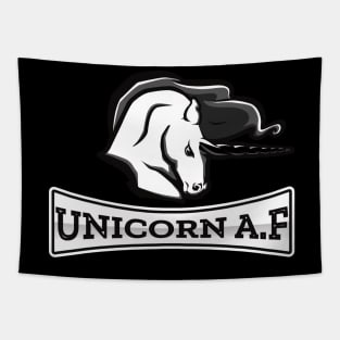 Unicorn AF, Funny Cute, Unicorn Gift, Unicorn Meme Tapestry