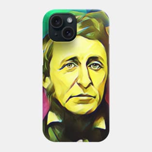 Henry David Thoreau Colourful Portrait | Henry David Thoreau Artwork 6 Phone Case