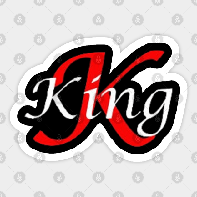 king k red king sticker teepublic king k red