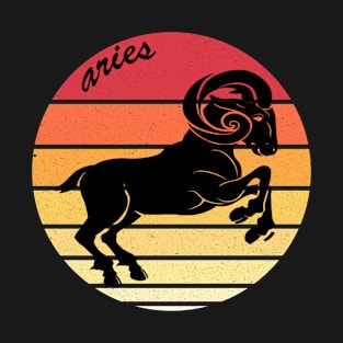 Aries Vintage Zodiac Sign T-Shirt