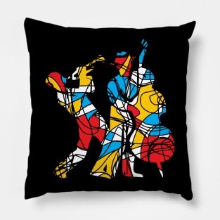 Fun and Lively Trumpet and Bass Musicians Pillow