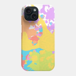 Vibrant Kaleidoscope: A Tie-Dye Fusion of Yellow, Blue, Orange, and Purple Phone Case