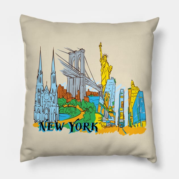 New York City Pillow by xposedbydesign