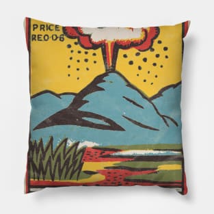 Volcano / Indian Matchbox Art Pillow