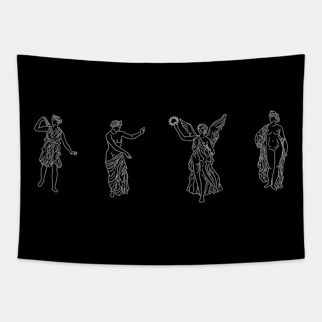 Greek Goddesses Tapestry by candelanieto