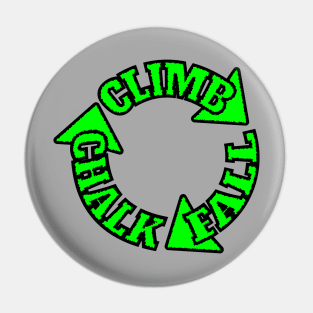 Chalk Climb Fall Repeat Pin