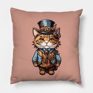 Steampunk, Cat venturer, Victorian Cat Pillow