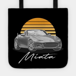 Retro Mazda Miata Graphic Design Tote