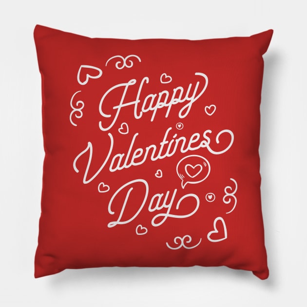 Happy Valentine's Day Best Valentines Day Gift Pillow by kdpdesigns