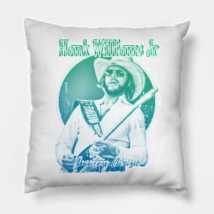 Hank Williams Jr 33//green solid style, Pillow