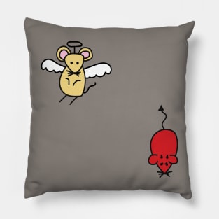 Devil and Angel Mouse Pillow