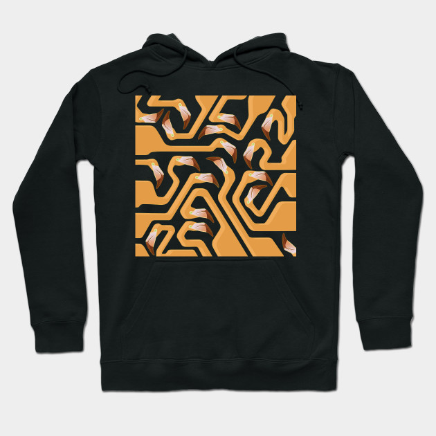 Birds Abstract Yellow Graphic Hoodie Teepublic