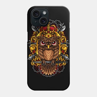 crowned and armed owl Phone Case