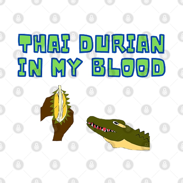 Hungry Crocodrian - Crocodile with Durian blood type ! by drawkwardly