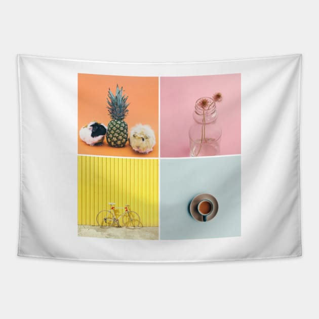 Pastel Art Squares Tapestry by jbrulmans