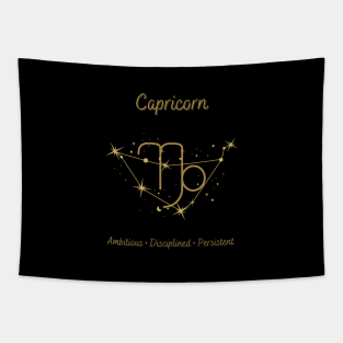 Astrology Collection - Capricorn (Symbol & Constellation) Tapestry