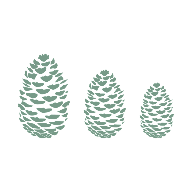 Pinecones (Graze Green) by Cascade Patterns