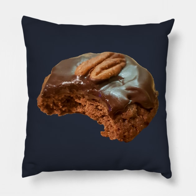 Sweet Food Glazed Chocolate Cookie Pillow by ellenhenryart