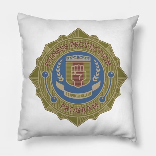 Fitness Protection Program Pillow by GuyParsons