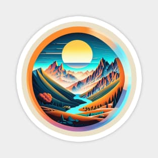 Sunset Serenity Peak Magnet