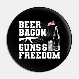 Beer Bagon Guns and Freedom Pin