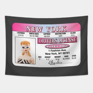 Barbie Retro ID license Tapestry