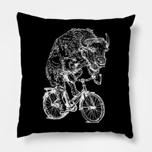 SEEMBO Bison Cycling Bicycle Cyclist Bicycling Biking Biker Bike Pillow