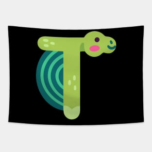 Letter T animal alphabet back to school Tapestry