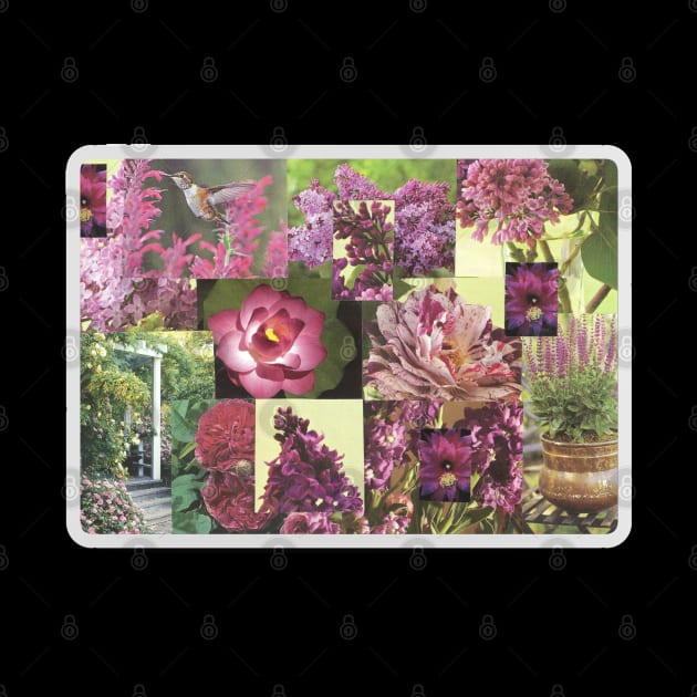 Purple Flowers Collage by The Golden Palomino