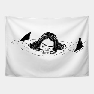 Swimming with fear Tapestry