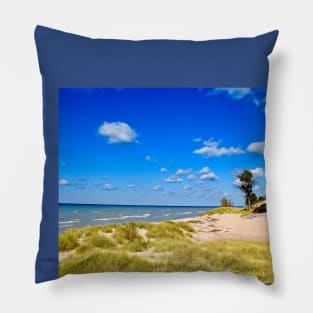 Petite Pointe Au Sable Lighthouse Pillow