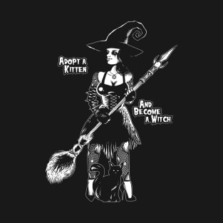 Halloween witch and cat T-Shirt