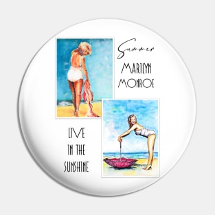 Marilyn Monroe on the beach Pin