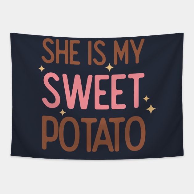 She is my Sweet Potato Tapestry by Erin Decker Creative