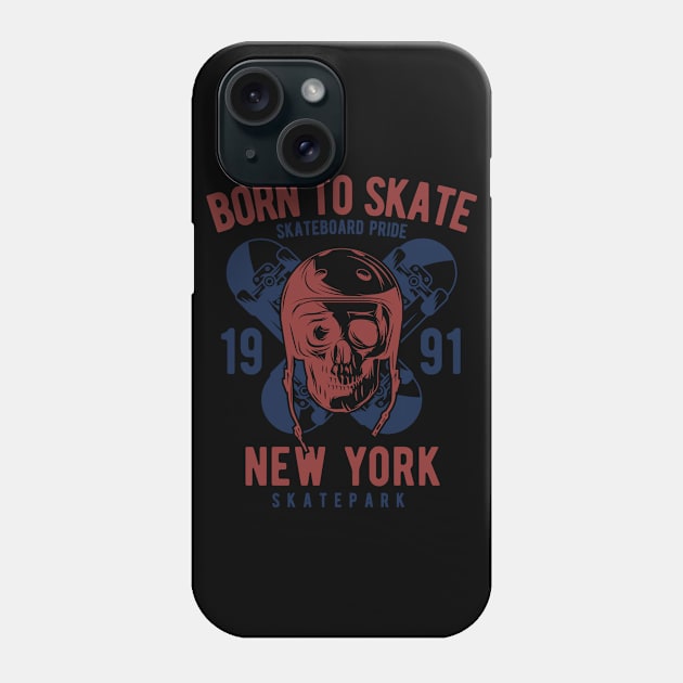 Born To Skate New York Phone Case by BrillianD